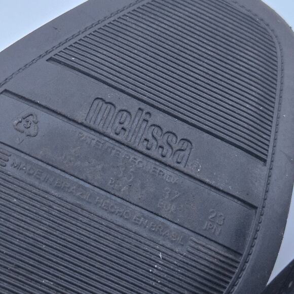 Melissa Size 6.5/ 37 PRANA Black Patent Leather Slip On Loafers - Picture 5 of 5